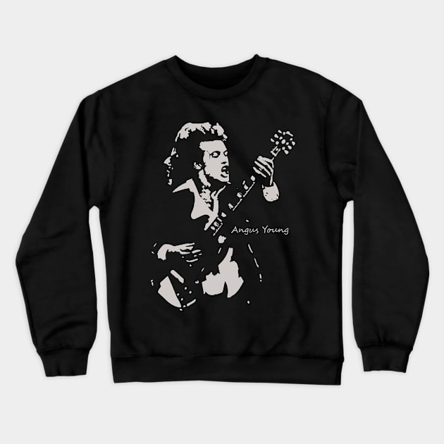 angus young sillouete Crewneck Sweatshirt by tanjung karang